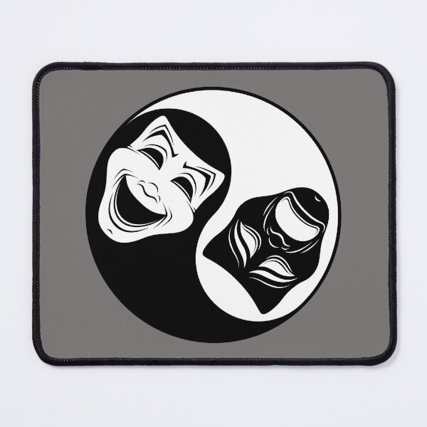 Item preview, Theater Yin Yang Design - Comedy and Tragedy Masks designed and sold by fizzgig.
