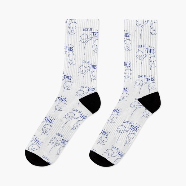 Item preview, Blue Look at This Funny Cat Meme Design designed and sold by MonkiFlipp.