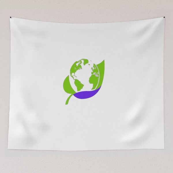 Item preview, Eco-Friendly Earth Logo with Green and Purple Leaf Design designed and sold by Om-Namo Store .