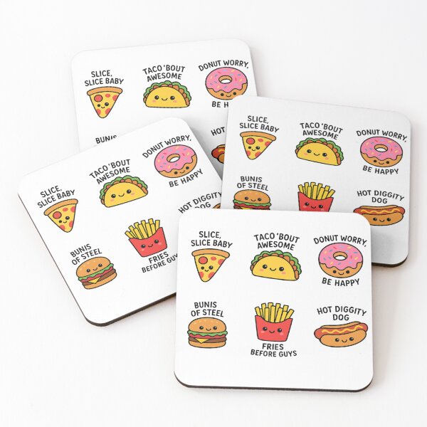 Item preview, Funny Food Sticker – Cute Kawaii Snacks with Punny Captions designed and sold by Al-Ziyyel Studio✨.
