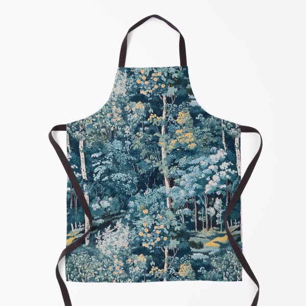 Item preview, French Aubusdon tapestry style blue forest designed and sold by SophieClimaArt.