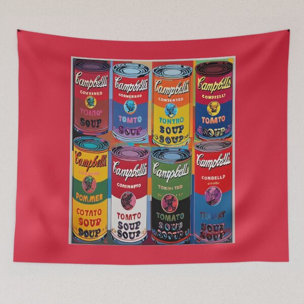 Item preview, "Pop Art Soup Cans: Vivid, Ironic, Playful" designed and sold by Artisticanvas.
