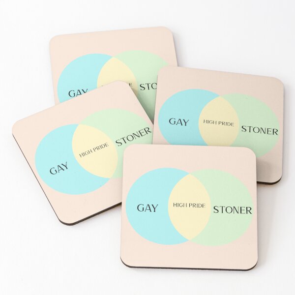 Item preview, Gay + Stoner = High Pride Venn Diagram  designed and sold by StrictlyPride.