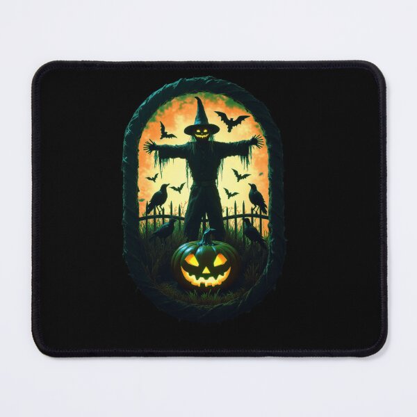 Item preview, A Sinister Scarecrow Under The Fiery Halloween Sky designed and sold by e-camelleone.