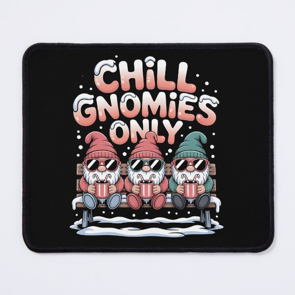 Item preview, chill gnomies - snowball fight gnomes - frosty beard - magical winter gnome - gnome snow angel - winter cabin gnome - holiday season gnome - chilly day gnome - snowflake gnome designed and sold by JansenGS.