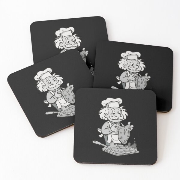 Item preview, BW-Retro Cartoon Einstein x Surrealism — Melting Pizza Clock Tribute Art designed and sold by VieBelieve.