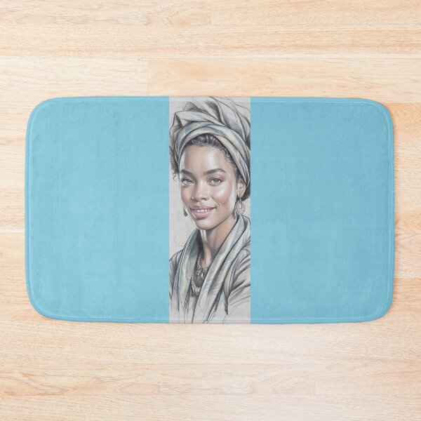 Item preview, Elegant Woman With Headwrap And Scarf Portrait By Merch, Limited Edition designed and sold by COOPERFRINK.