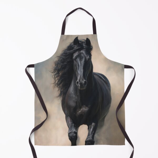 Item preview, Black horse with a long flowing mane designed and sold by valerko26.