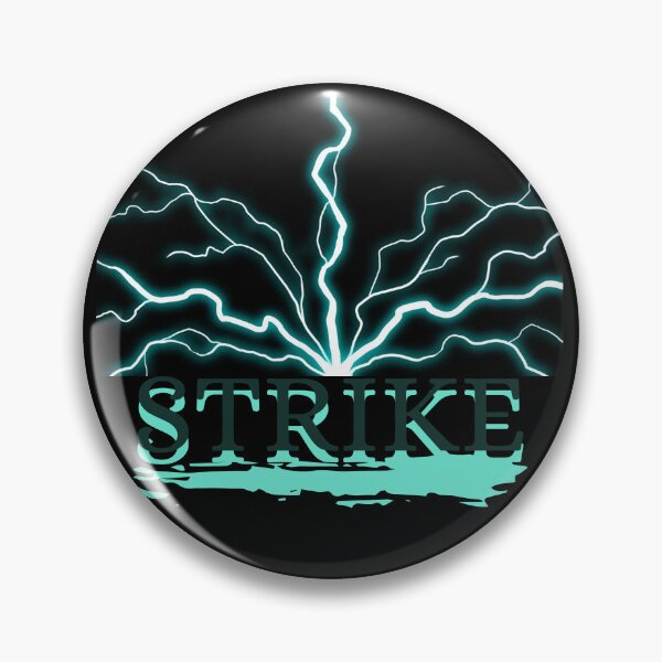 Item preview, "Strike" Black, neon White Lightning, Digital Text Art designed and sold by PlagueTSH.