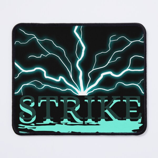 Item preview, "Strike" Black, neon White Lightning, Digital Text Art designed and sold by PlagueTSH.