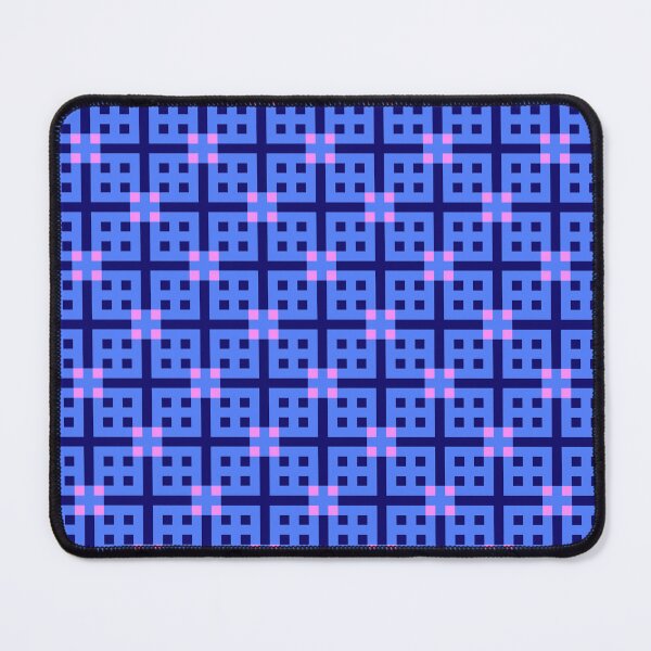 Aperçu de l'œuvre Carreaux géométriques – Rose sur bleu fluo créée et vendue par colorofmagic.