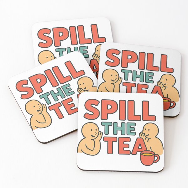 Item preview, Spill the Tea – Funny Gossip Meme Illustration designed and sold by Tim-Vstudio.