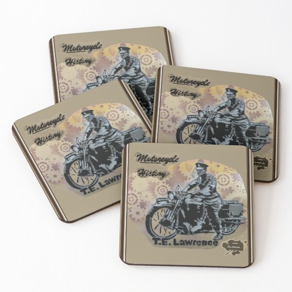 Item preview, Portrait of T.E. Lawrence on his motorcycle designed and sold by marysfarbklecks.