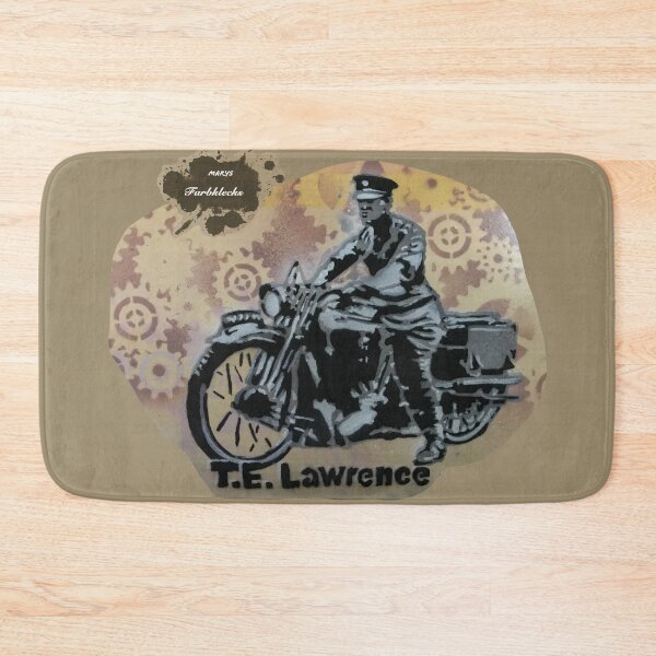 Item preview, Portrait of T.E. Lawrence on his motorcycle designed and sold by marysfarbklecks.