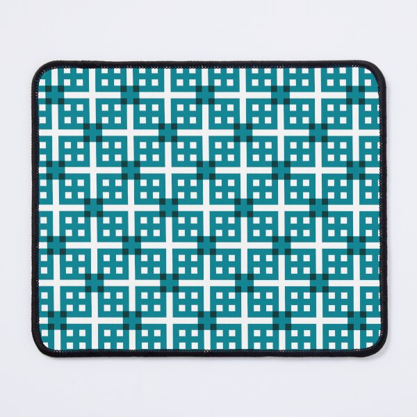 Artikelvorschau, Geometrische Kacheln – Ocean Teal auf Weiß entworfen und verkauft von colorofmagic.