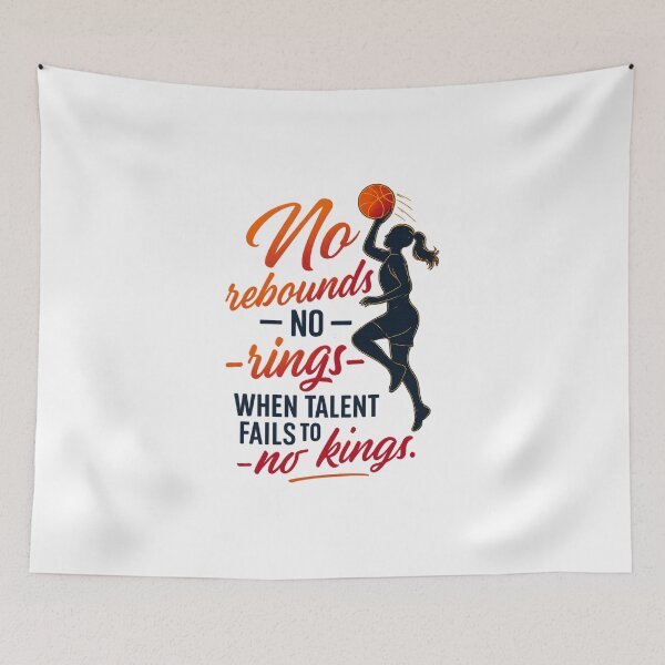 Item preview, No Rebounds No Rings T-Shirt – Hustle-Driven Basketball Quote Tee by Zyorakhi Fashion designed and sold by Zyorakhi Fashion.