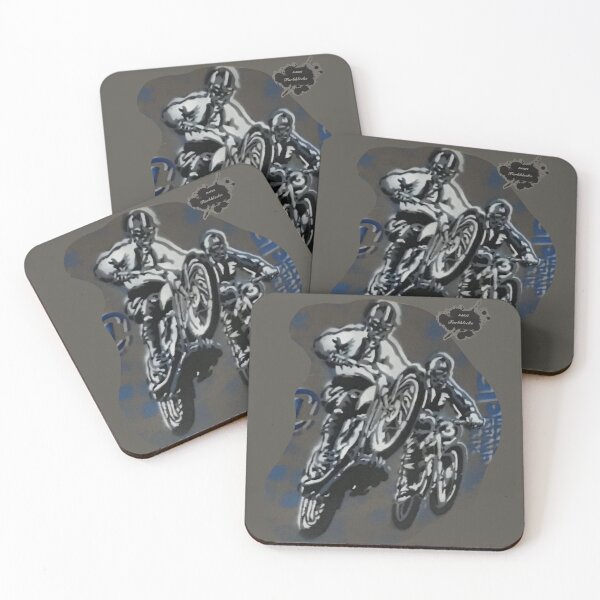 Item preview, Two jumping motocross riders designed and sold by marysfarbklecks.