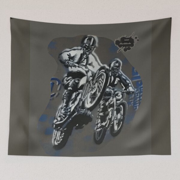 Item preview, Two jumping motocross riders designed and sold by marysfarbklecks.