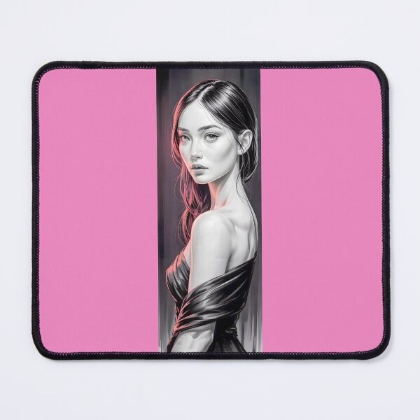 Item preview, Red Accent Noir Woman Portrait By Merch, Limited Edition designed and sold by COOPERFRINK.