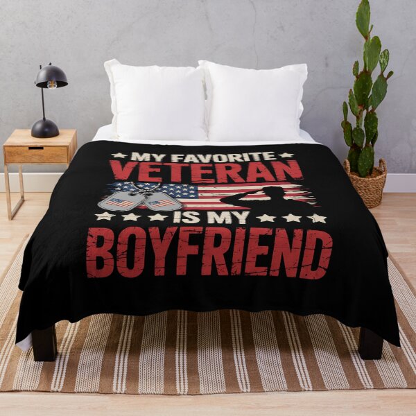 Item preview, My Favorite Veteran Is My Boyfriend Usa Flag Veterans Day designed and sold by BakeryDozen.