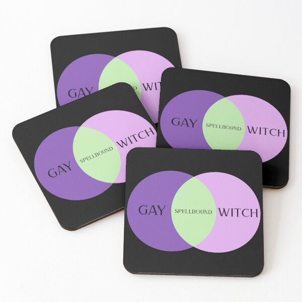 Item preview, Gay + Witch = Spellbound Venn Diagram designed and sold by StrictlyPride.