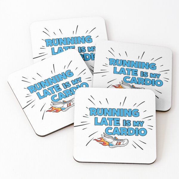 Item preview, Funny Fitness Sticker – Running Late Is My Cardio designed and sold by HKD-Design.
