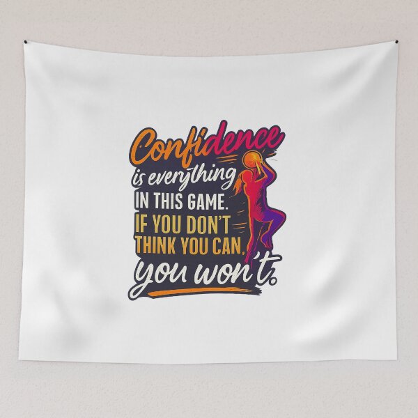 Item preview, Confidence Is Everything Basketball T-Shirt – Motivational Sports Quote Tee by Zyorakhi Fashion designed and sold by Zyorakhi Fashion.