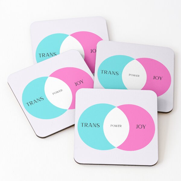 Item preview, Trans + Joy = Power Venn Diagram  designed and sold by StrictlyPride.