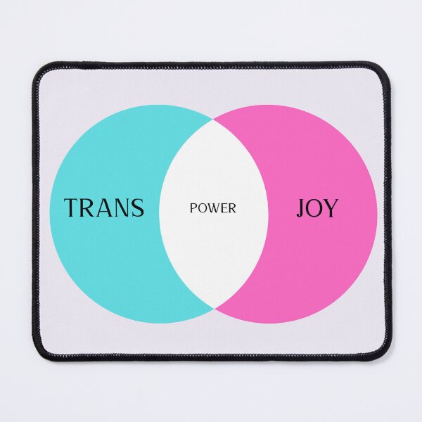 Item preview, Trans + Joy = Power Venn Diagram designed and sold by StrictlyPride.