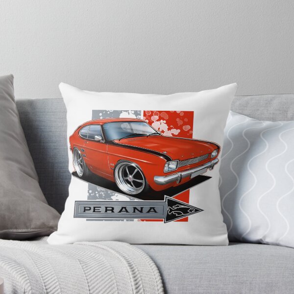 Item preview, Ford Capri Perana Cartoon Illustration Red – Classic Muscle Car Art designed and sold by Petrolhead T-Shirts and Art.