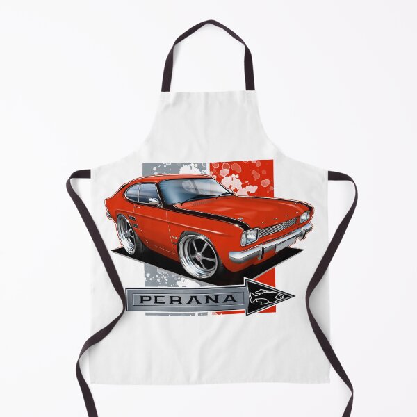 Item preview, Ford Capri Perana Cartoon Illustration Red – Classic Muscle Car Art designed and sold by Petrolhead T-Shirts and Art.
