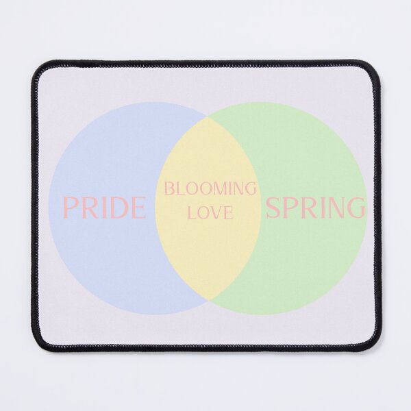 Item preview, Pride + Spring = Blooming Love Venn Diagram designed and sold by StrictlyPride.