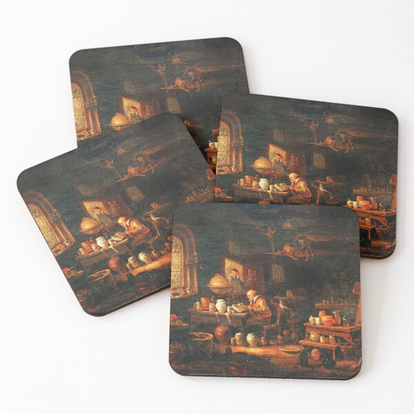 Item preview, An Alchemist Or Apothecary In His Laboratory  = Egbert van Heemskerck (1634 – 1704) designed and sold by Vintage Designs +.