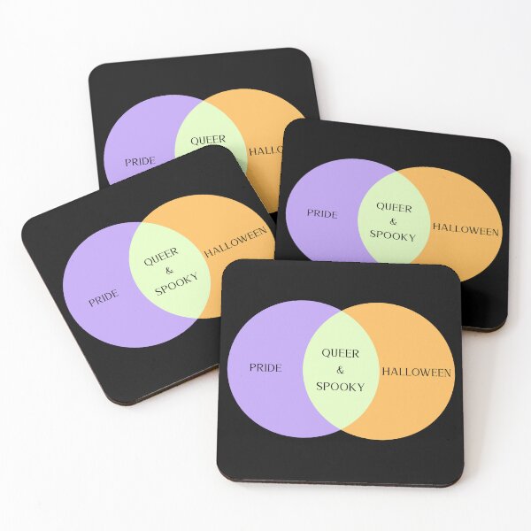 Item preview, Pride + Halloween = Queer Spooky Venn Diagram  designed and sold by StrictlyPride.