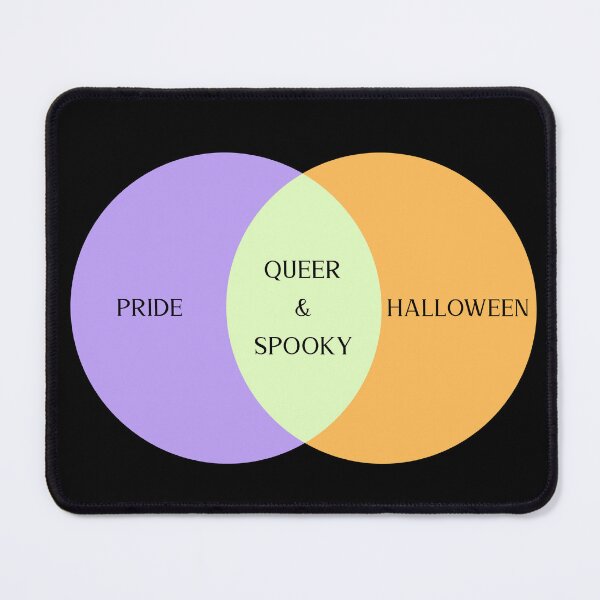 Item preview, Pride + Halloween = Queer Spooky Venn Diagram designed and sold by StrictlyPride.