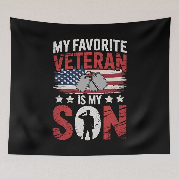 Item preview, My Favorite Veteran Is My Son Usa Flag Veterans Day designed and sold by BakeryDozen.