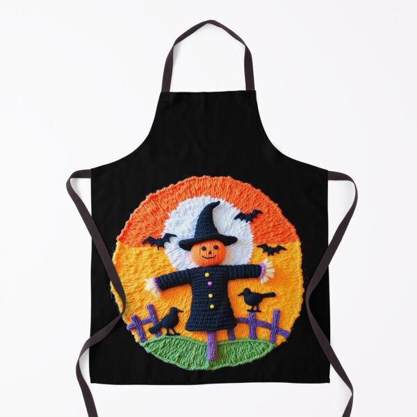 Item preview, Handmade Yarn Halloween Scarecrow With Pumpkin Dome designed and sold by e-camelleone.