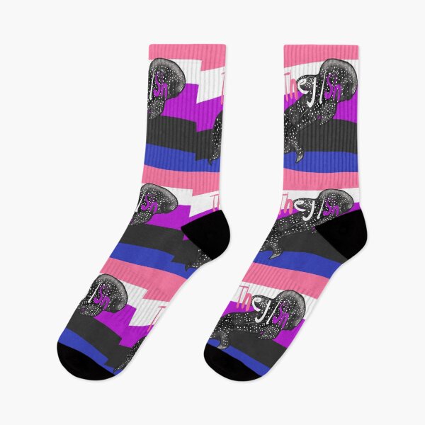 Item preview, They/she genderfluid flag with whaleshark designed and sold by Swirling_UniverseShop.