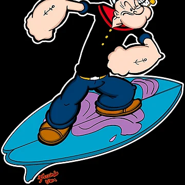 Artwork thumbnail, Surfs Up Sailor Retro Toon Wave Rider by RolandRodrigues