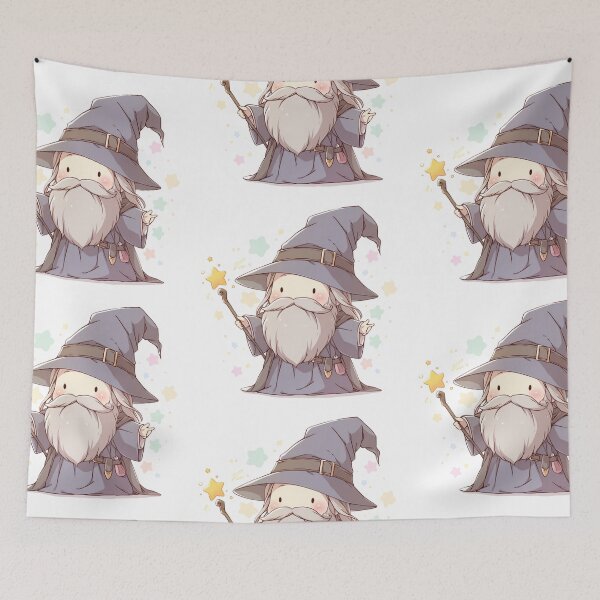 Item preview, Cute wizard with wand designed and sold by MendaciousMina.