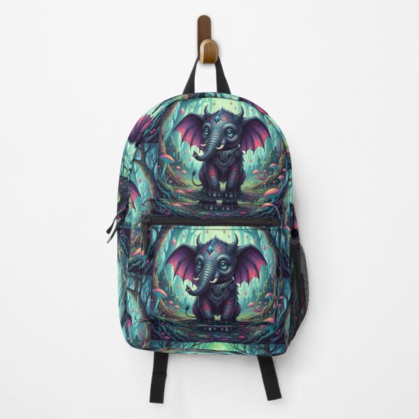 Item preview, Mystical Winged Elephant in Enchanted Forest  designed and sold by DreamsByAI.