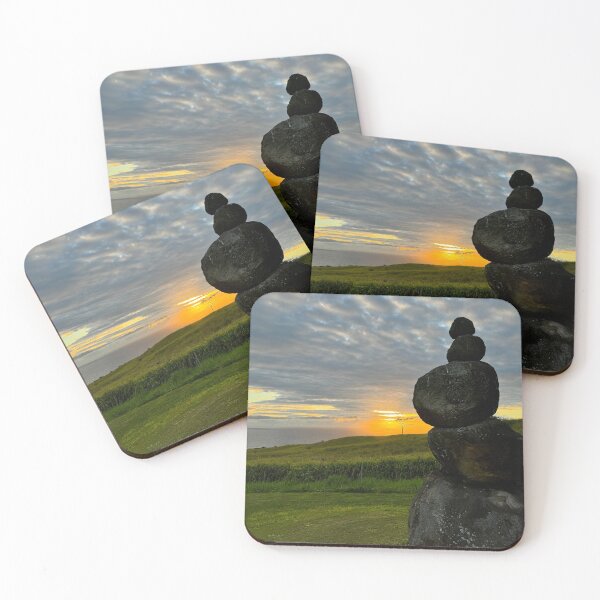 Item preview, Stone Cairn at Sunset Horizon designed and sold by TrisaThyme.