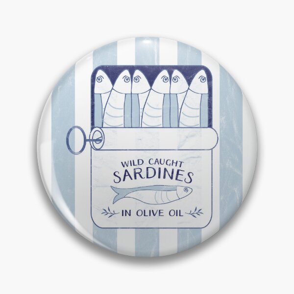 Item preview, Retro Sardine Can on Stripes designed and sold by HotHibiscus.