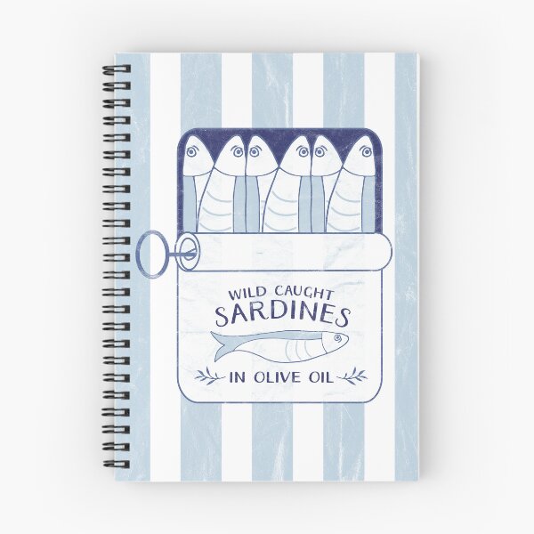 Item preview, Retro Sardine Can on Stripes designed and sold by HotHibiscus.