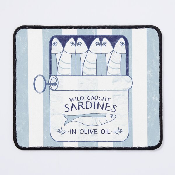 Item preview, Retro Sardine Can on Stripes designed and sold by HotHibiscus.