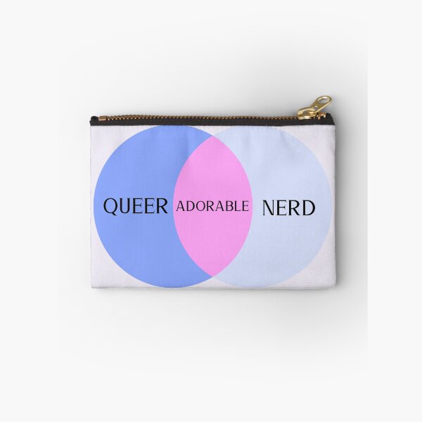 Item preview, Queer + Nerd = Adorable Venn Diagram  designed and sold by StrictlyPride.