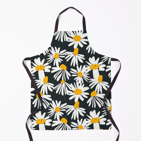Item preview, Bold Bloom — White Daisy Seamless Pattern on Black designed and sold by NicolaZhukov.