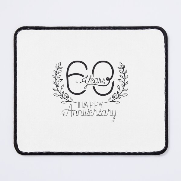 Item preview, 60th Wedding Anniversary Script Badge designed and sold by PALAVO.