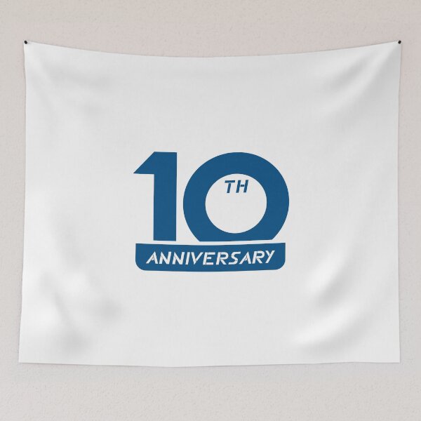 Item preview, Modern Blue 10th Anniversary Graphic designed and sold by PALAVO.
