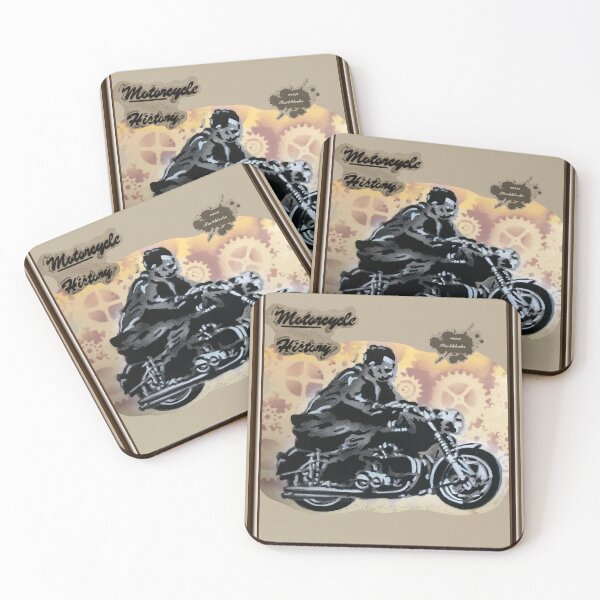 Item preview, Portrait of a motorcyclist designed and sold by marysfarbklecks.